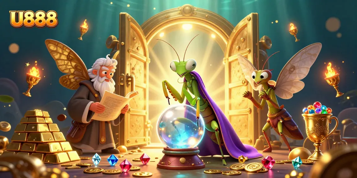 Join U888 for exciting rewards and Win big with thrilling games in a casino-inspired scene.