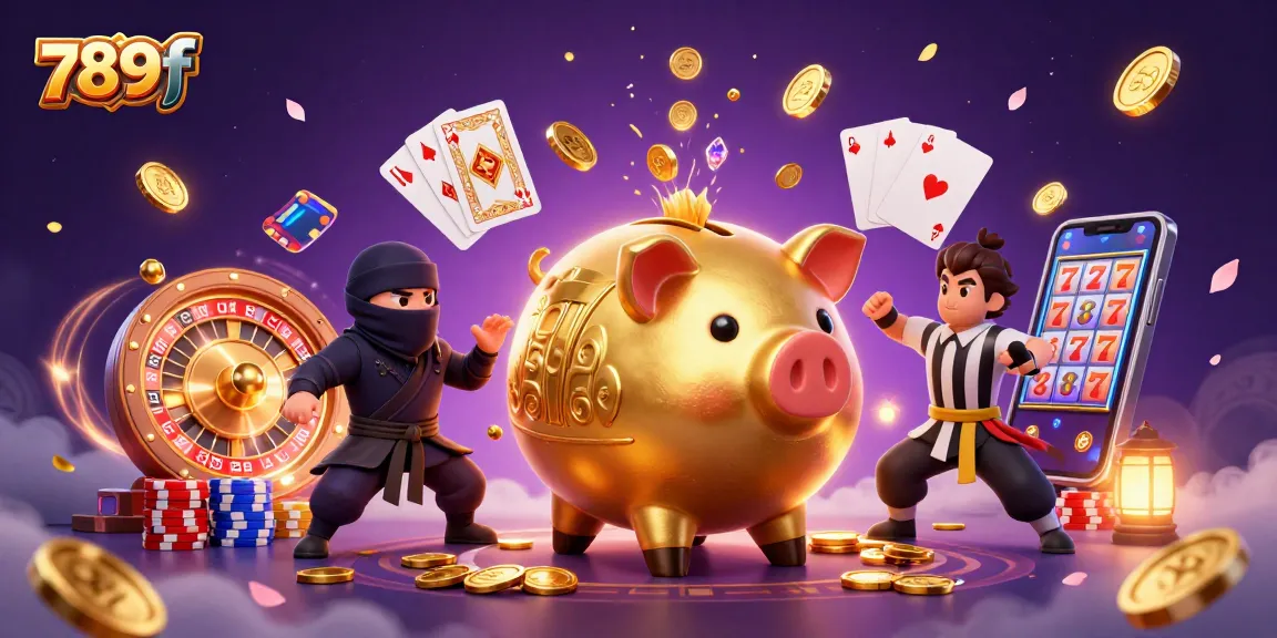 Engage in thrilling bets with 789f at an exciting casino scene featuring dynamic characters and gaming elements.