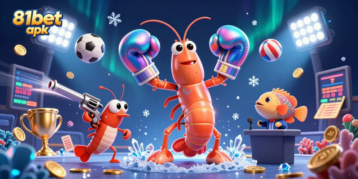 Experience the thrill of the 81bet apk with vibrant characters and dynamic sports elements in a colorful 3D scene.