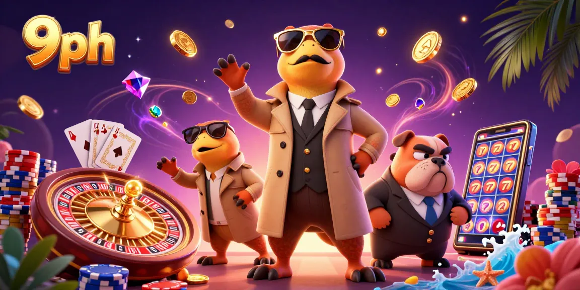 Experience excitement at 9ph casino with raptors entering a VIP lounge amid flying coins.