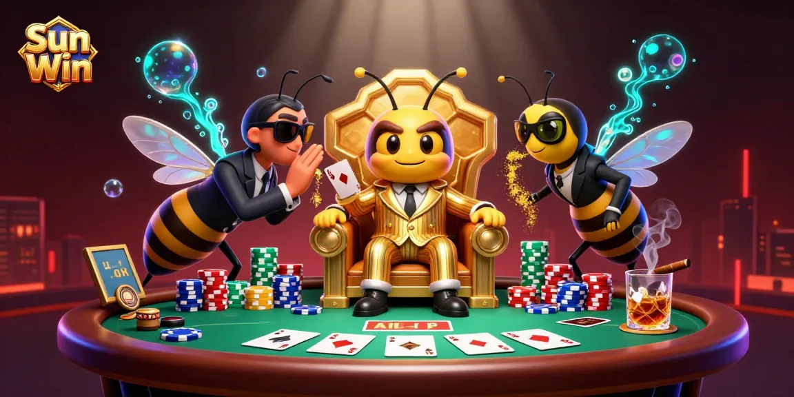 Experience thrilling gameplay at Sun Win casino with vibrant characters and high-stakes poker action.