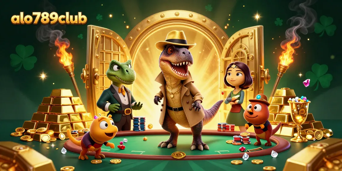 Experience high-stakes bets with alo789club's vibrant cartoon illustration featuring dynamic casino action.