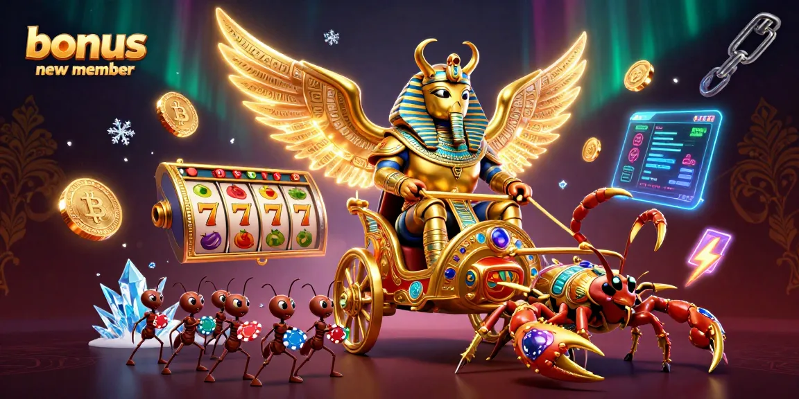 Claim your bonus new member offer with vibrant casino elements enhancing the excitement of play.