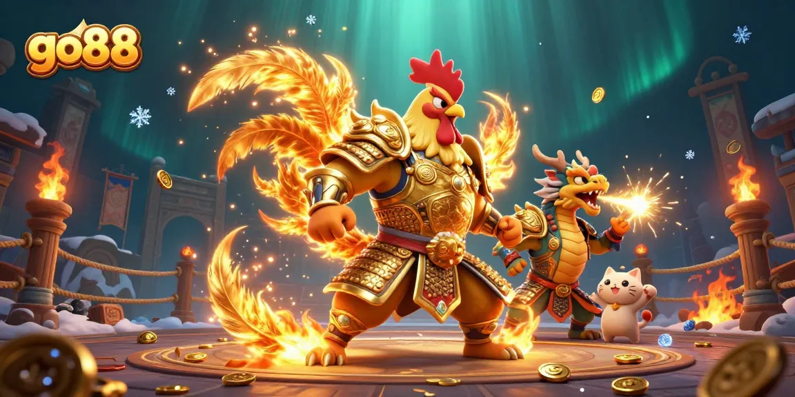 Experience thrilling gameplay at go88 with magical creatures in a dynamic casino scene.