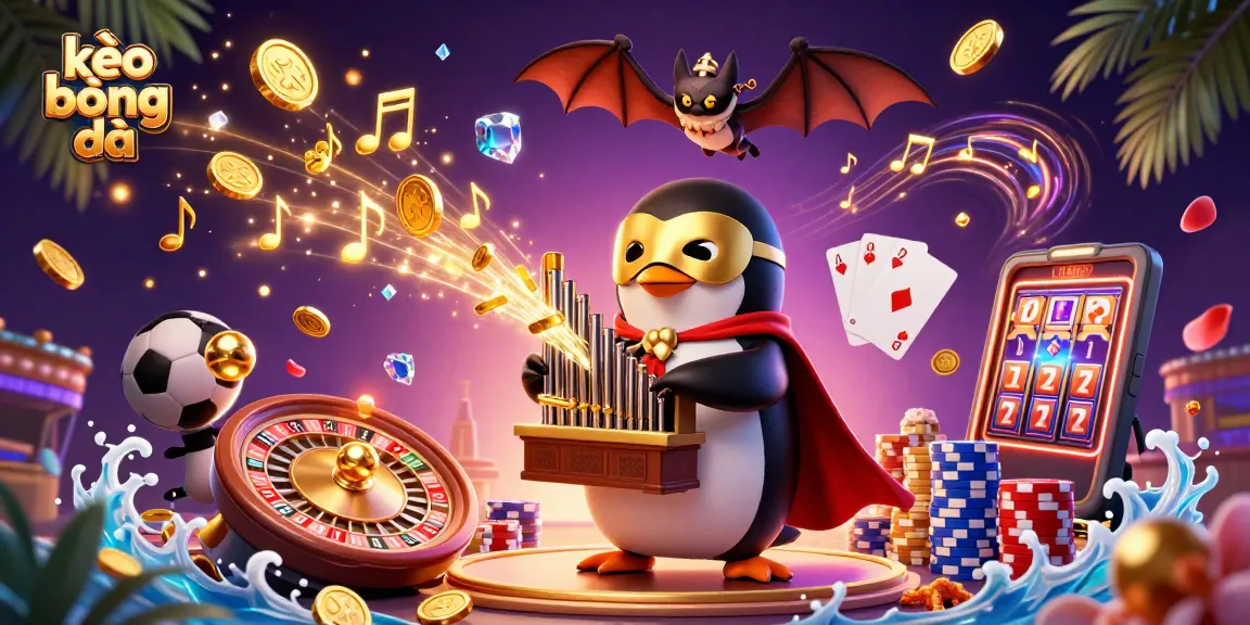 Experience thrilling sports bets with kèo bóng đá through engaging cartoon characters and dynamic casino elements.