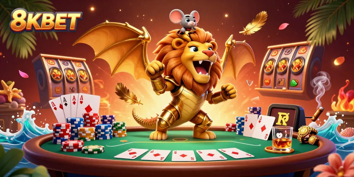 Experience the thrill of 8KBET with dynamic poker challenges and a roaring chimera champion.