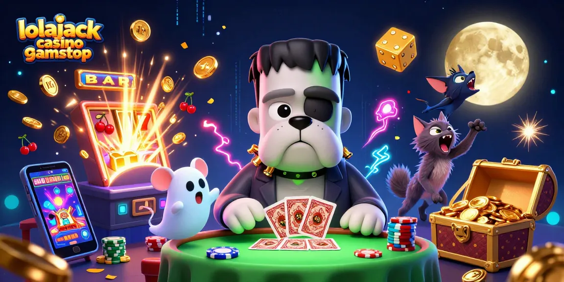 Experience thrilling games at lolajack casino gamstop with an exciting atmosphere featuring animated characters and dazzling casino elements.