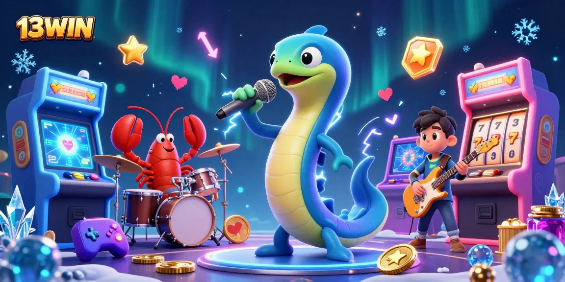 Experience the vibrant casino action at 13WIN with a dynamic underwater DJ performance that captivates users.