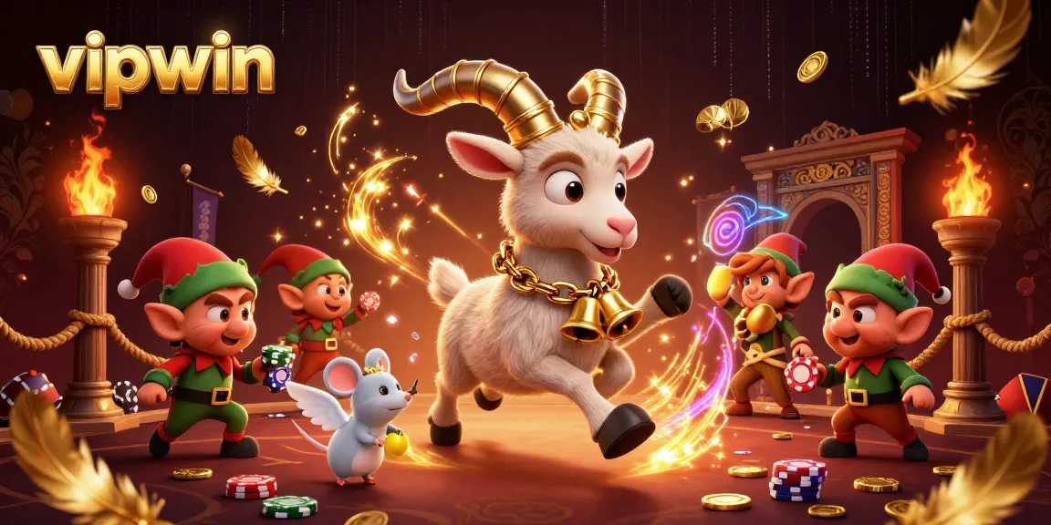 Experience the thrill of vipwin with Krampus in a dynamic holiday casino scene.