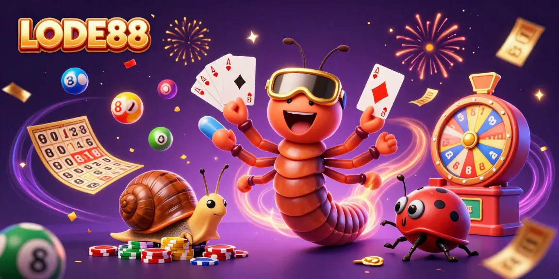Join the excitement at LODE88 with dynamic lottery gaming featuring a festive scene.