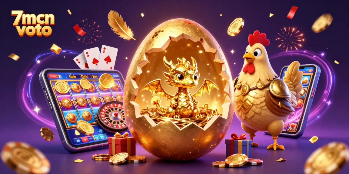Engage with the thrilling world of 7mcn voto featuring a golden dragon among poker chips.