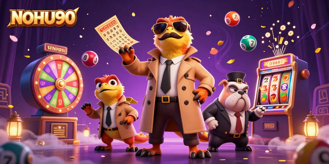 Engage in thrilling jackpot spins at NOHU90 with dynamic 3D cartoon action and casino elements.