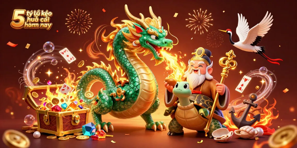 Engaging illustration showcasing tỷ lệ kèo nhà cái 5 hôm nay with dynamic casino elements and enchanting characters.