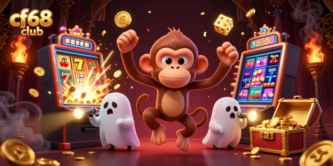 Engage with the thrilling gameplay at cf68 club featuring a playful poltergeist monkey and a ghost-hunter puppy.