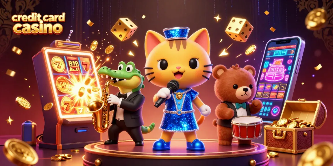 Experience the thrill of a credit card casino featuring lively characters and exciting gaming elements.