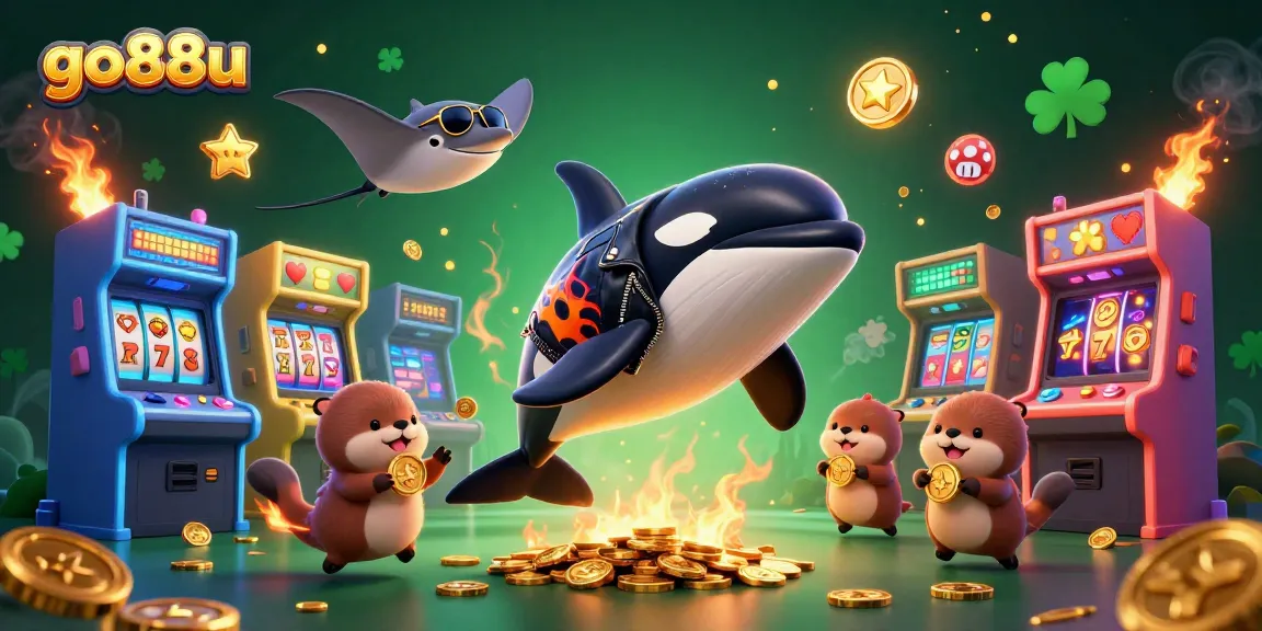 Experience thrilling wins with go88u's vibrant casino-style gaming scene featuring animated characters and playful elements.
