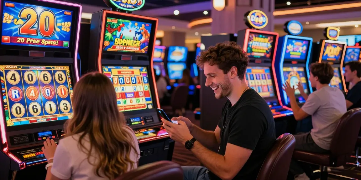 Exciting online gaming scene with free spins on registration uk promotions, players enjoying vibrant slots.