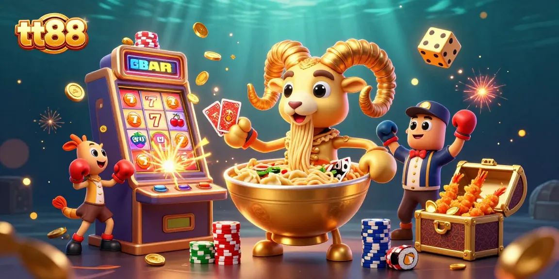 tt88 showcases dynamic gameplay and excitement with quirky characters in a vibrant casino scene