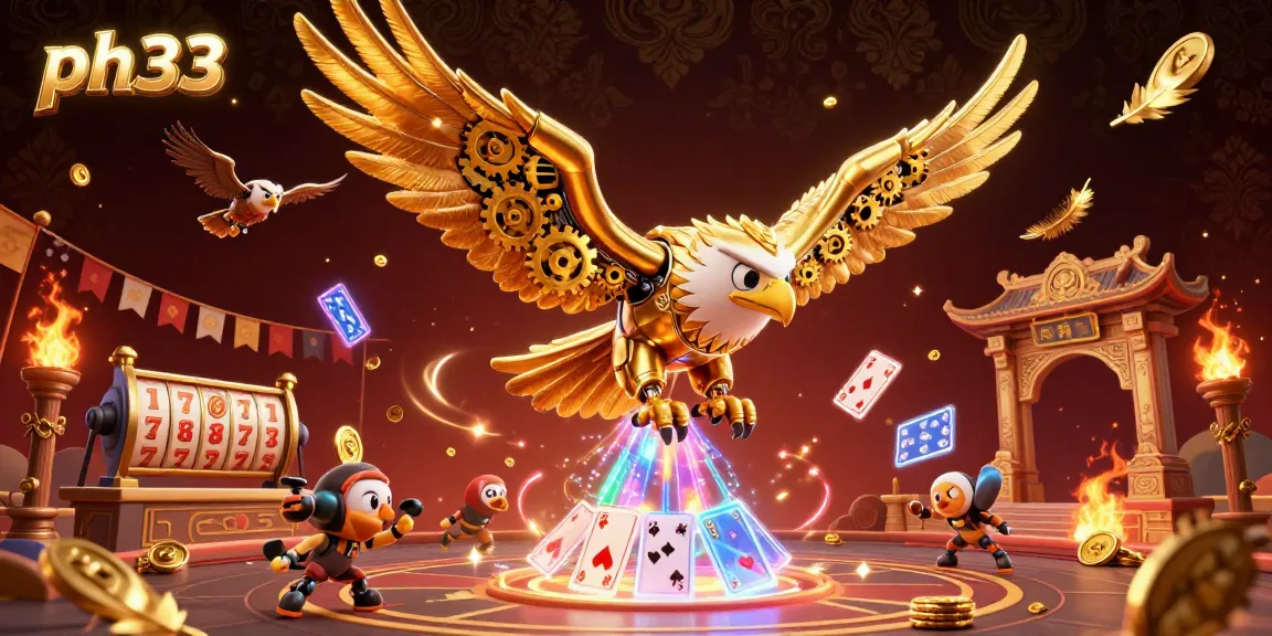 Experience the thrilling ph33 online games with vibrant casino elements and dynamic illustrations.