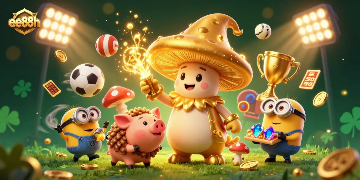 Engage in gaming magic with ee88h's delightful wizard, treasure pig, and sports action.