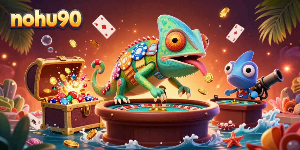 Nohu90 offers thrilling gameplay under the bright hues of colorful casino elements.