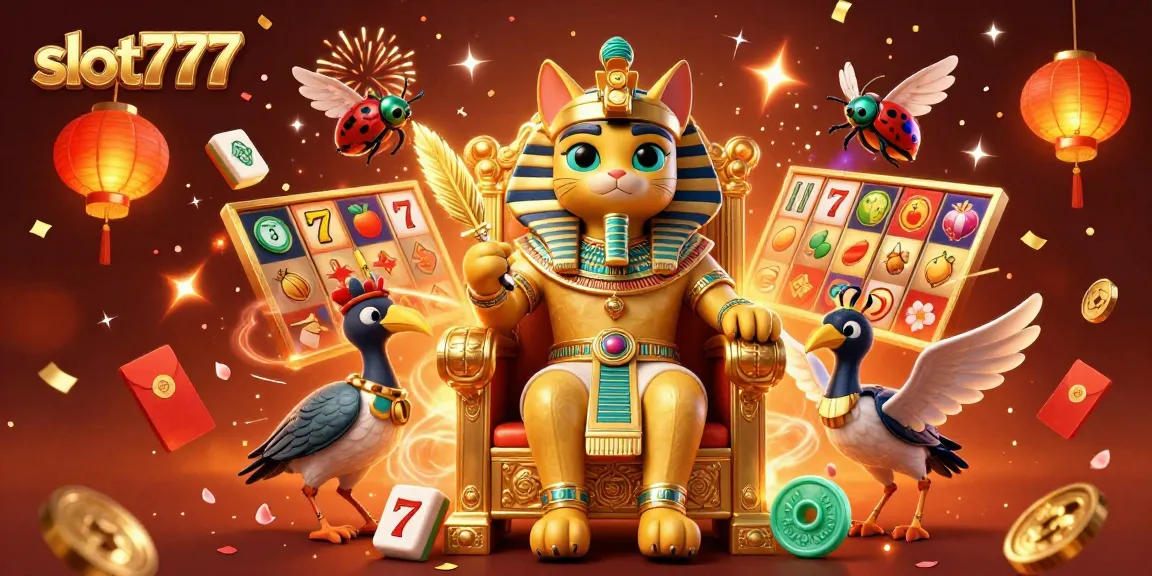 Engage with slot777 gameplay featuring a vibrant 3D Egyptian theme and slot symbols.