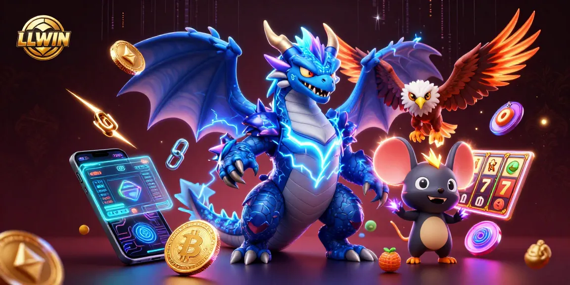 LLWIN enhances gaming excitement with vibrant 3D characters and casino elements, showcasing thrilling gameplay.