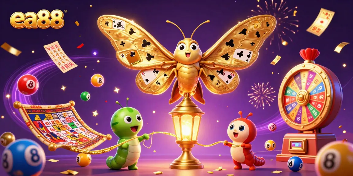 Experience exciting gaming action at ea88 with vibrant lottery balls and festive elements.