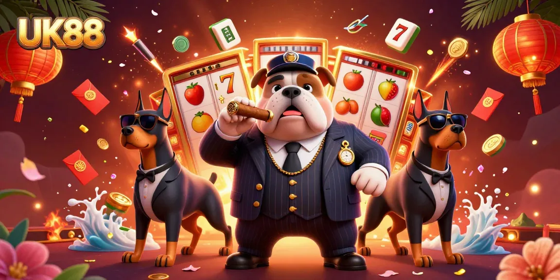 Engage with UK88’s lively animated casino scene featuring slot machines and lively characters.