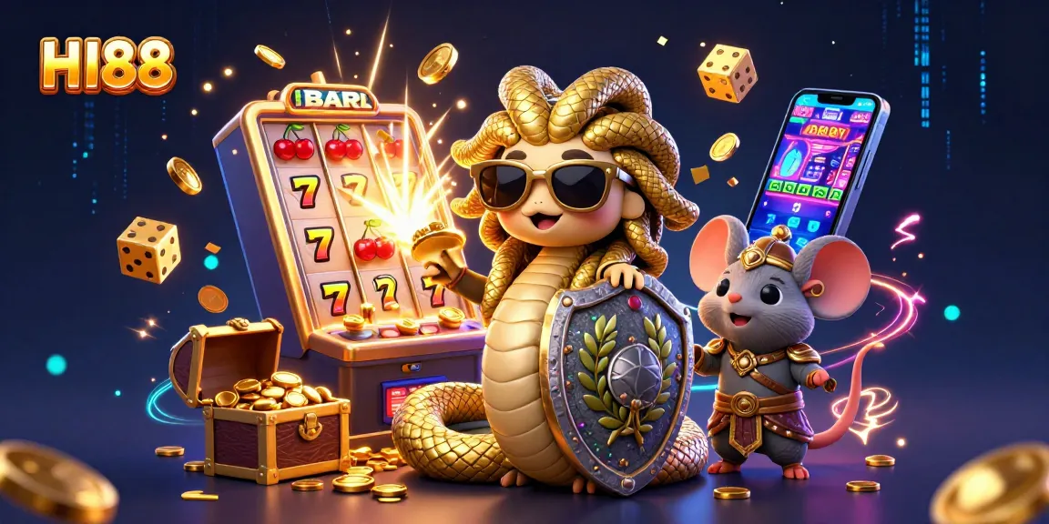 Spin the HI88 slot machine with Medusa and friends for dazzling casino action.