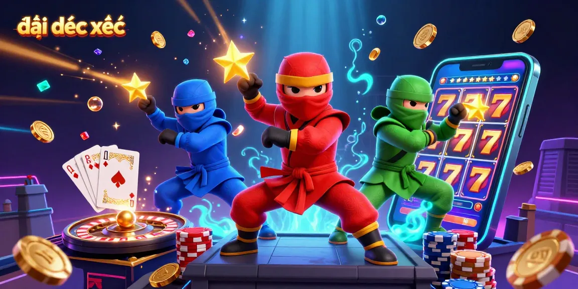 Engage in thrilling đại dịch xác sống action with colorful ninjas, coins, and casino elements.