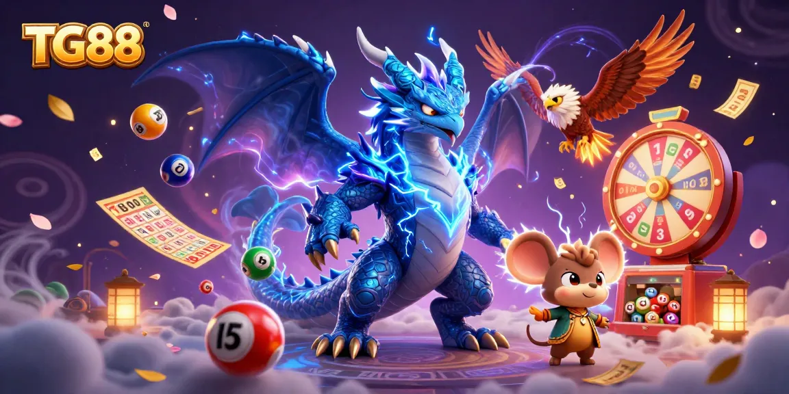 Experience thrilling gameplay with TG88, featuring a dynamic illustration of a thunder dragon and lightning elements.