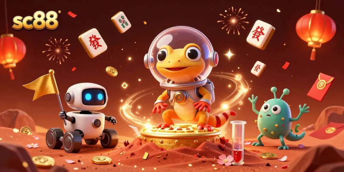 Celebrate big wins with sc88 in a vibrant, engaging Martian casino scene featuring exciting game elements.
