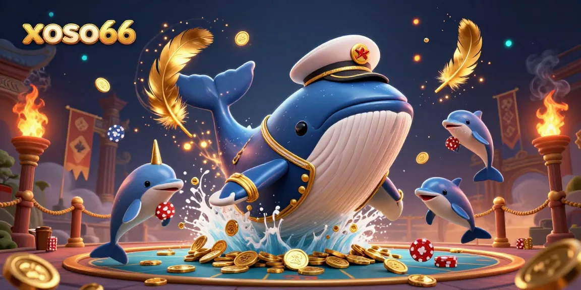 Xoso66 invites players to dive into a vivid underwater casino world with whales and dolphins.