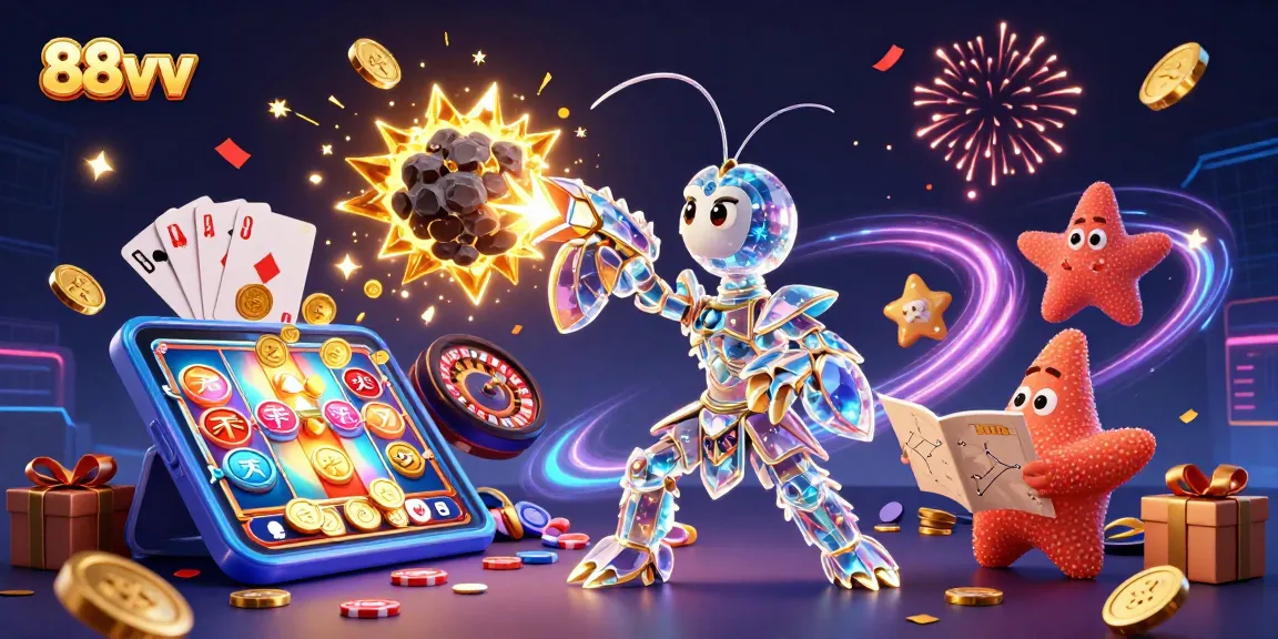 Experience thrilling adventures with 88vv through galactic gambling games and dazzling treasures.