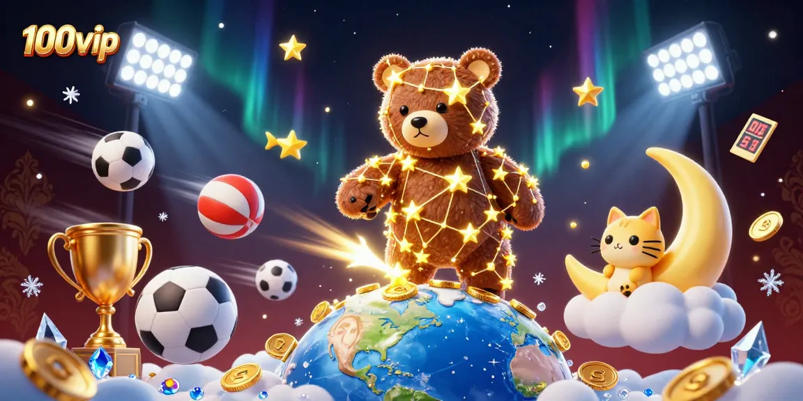 Experience the thrill of 100vip gaming, capturing golden coins amidst dynamic sports action.