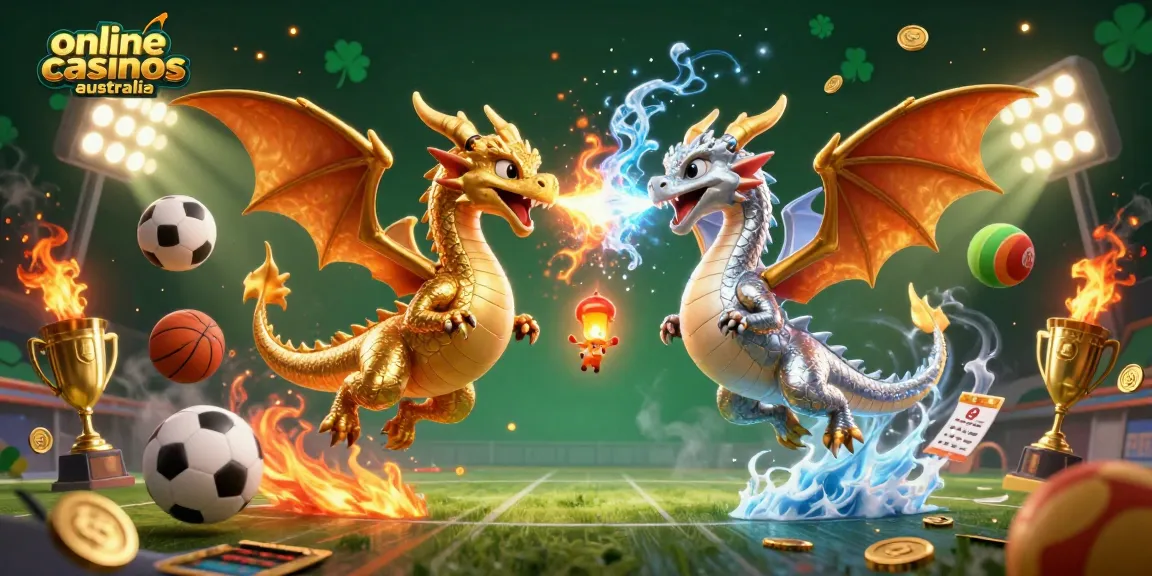 Celebrate wins at online casinos australia with animated dragons and dynamic sports elements.
