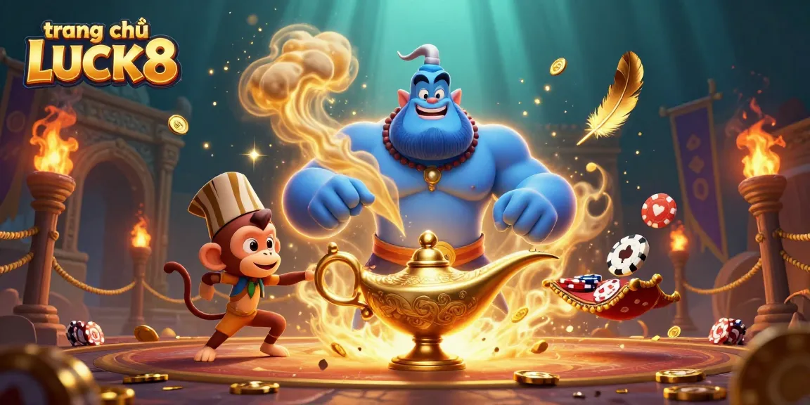 Experience the dynamic world of trang chủ LUCK8 with magical characters and casino elements.