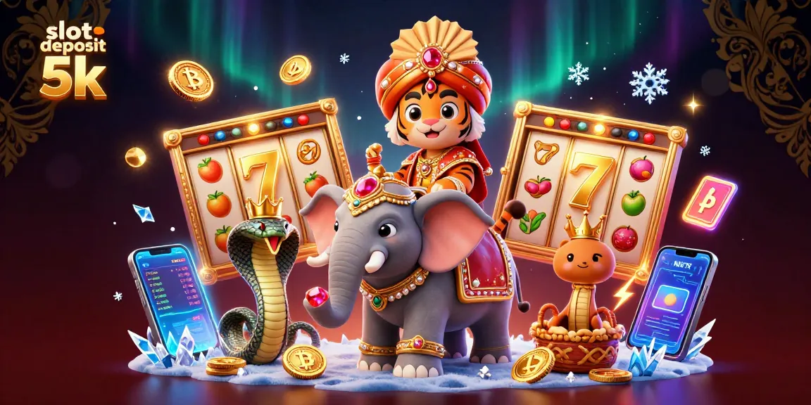 Engage in thrilling gameplay with the slot deposit 5k feature at our casino, highlighted by vibrant characters and crypto elements.
