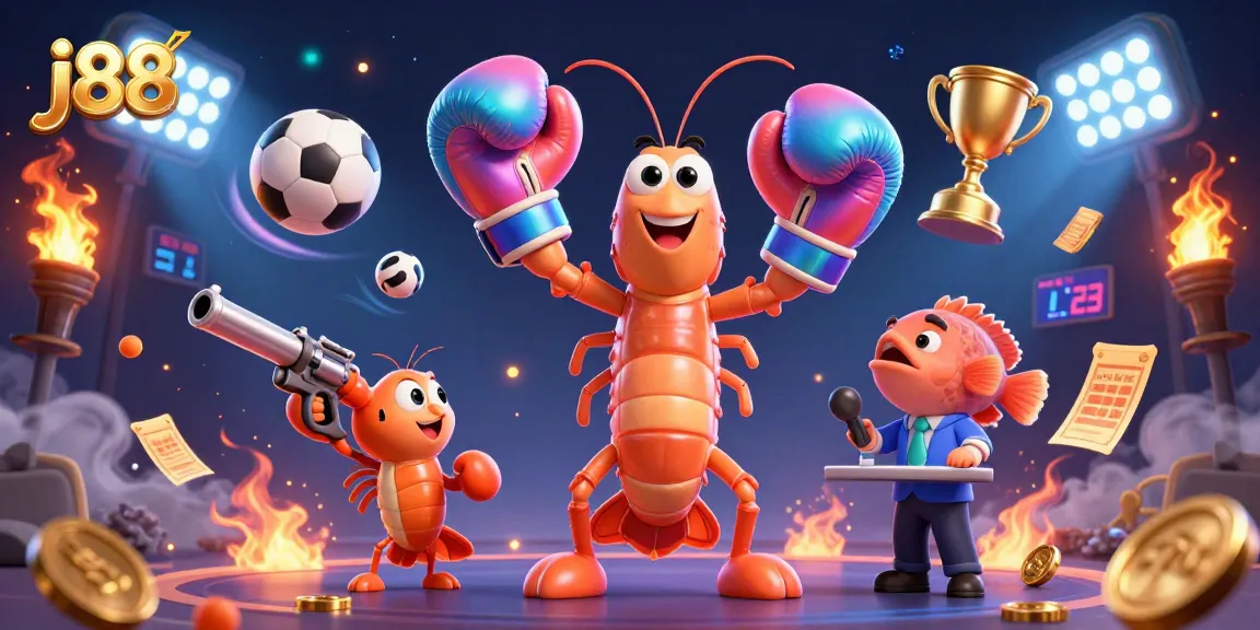 Experience thrilling action in j88 as the mantis shrimp and friends battle it out in a vibrant casino world.