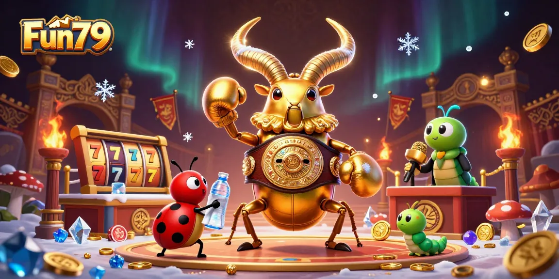 Engage in thrilling gameplay at Fun79 with a 3D fight scene featuring dynamic characters and casino elements.