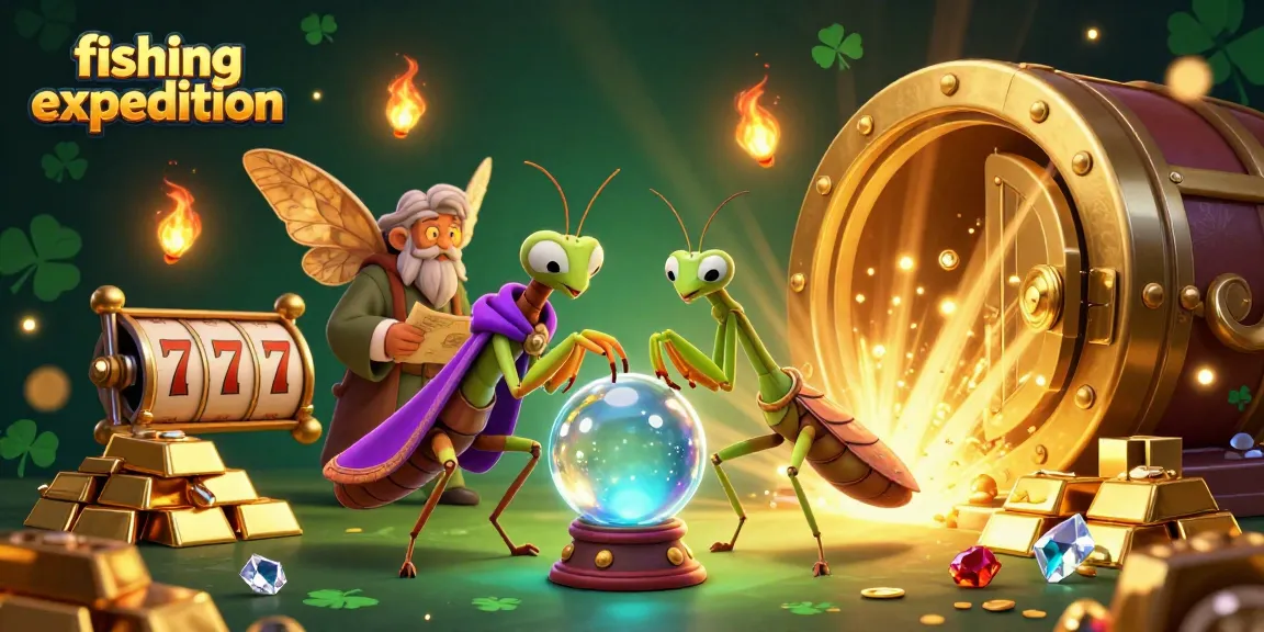 Join a thrilling fishing expedition filled with luck and treasure in this vibrant casino illustration.