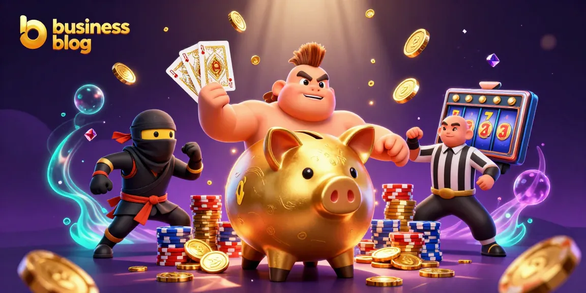 Engage with the business blog showcasing a vibrant 3D casino scene featuring animated characters and dynamic elements.