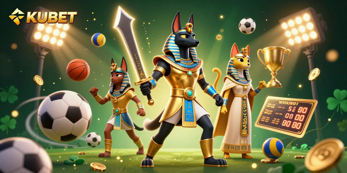 KUBET offers an exhilarating casino experience with Anubis and Bastet amidst dynamic sports betting elements.