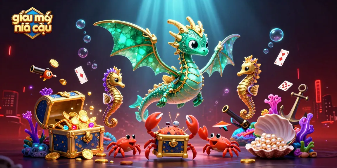 Engage with giải mã nhà cái as the emerald sea dragon uncovers treasures amid vibrant underwater casino elements.