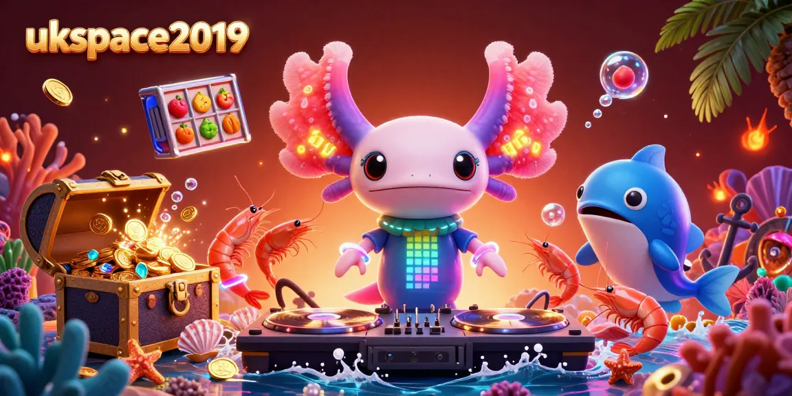Dive into thrilling gaming at ukspace2019 with vibrant casino characters and bright gambling elements.
