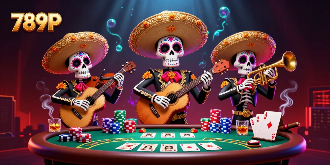 Experience vibrant gameplay at 789P with a colorful mariachi casino illustration.