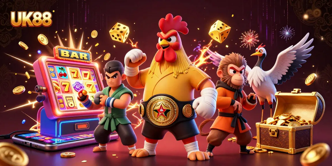 Experience thrilling wins at UK88 with dynamic 3D characters and vibrant casino gameplay elements.