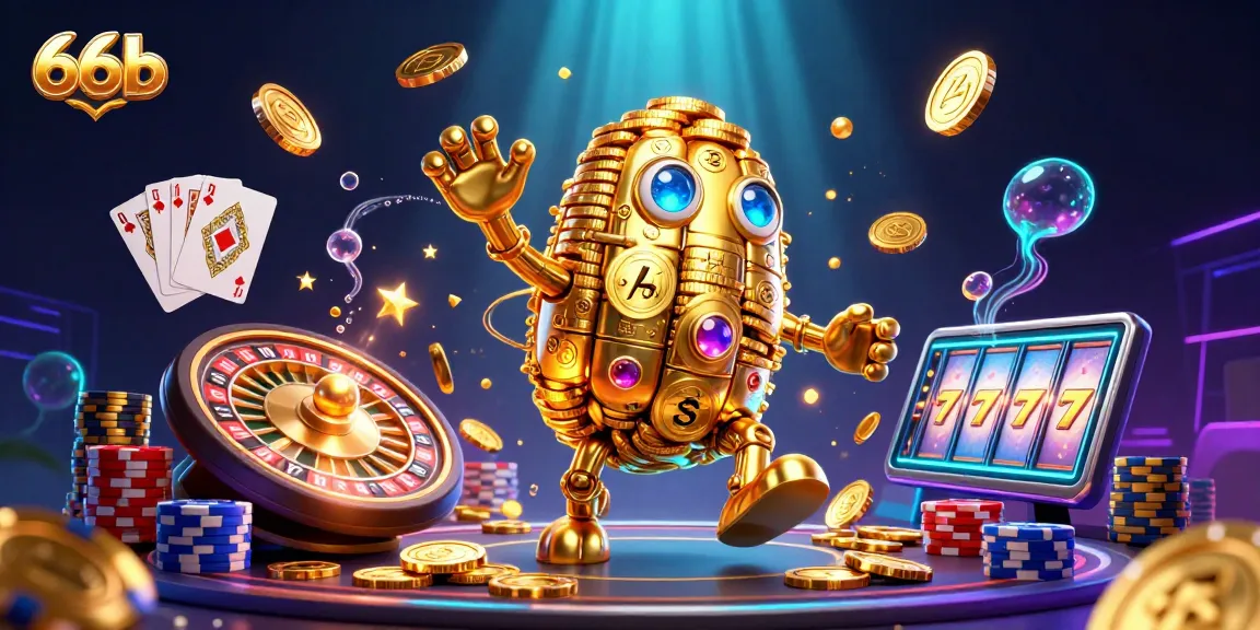 Engage with the thrilling 66b casino experience featuring a dynamic golden golem and captivating game elements.