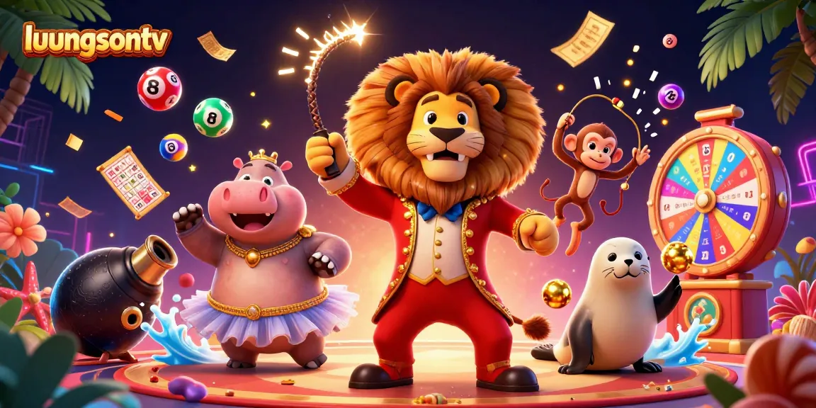Experience thrilling lottery games at luongsontv with vibrant characters and colorful gaming elements.